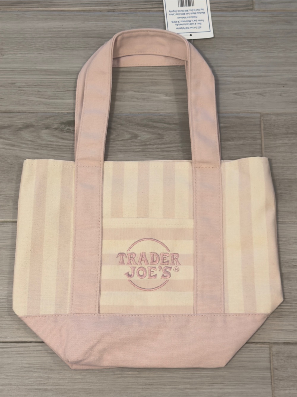 Trader Joe’s Striped Mini Canvas Tote Bag - Picture 6 of 6